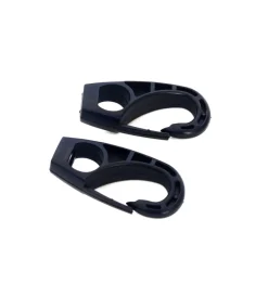 Hot Ganci a moschettone in nylon nero ricambio per elastici ø 8 mm. 2 pz. Sistemi Di Fissaggio