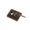 Tessile D'Arredo- Ganci adesivi per bacchette tenda - marrone - 10 pz.