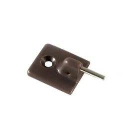 Tessile D'Arredo- Ganci adesivi per bacchette tenda - marrone - 10 pz.