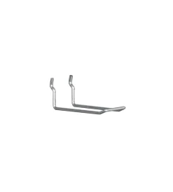 Officina E Garage|Ganci doppi in metallo per pannello forato - 10 cm. - 10 pz.
