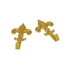 Decorazione Pareti- Ganci per quadri modello "giglio" 19 x 32 mm. finitura ottone lucido 5 pz.