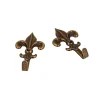Decorazione Pareti|Ganci per quadri modello "giglio" 19 x 32 mm. finitura bronzata 5 pz.