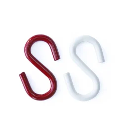 Sale Gancio a s ø 5 mm. in acciaio bianco e rosso - 4 pz. Sistemi Di Fissaggio