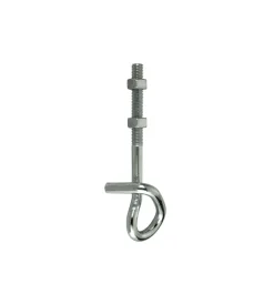Outlet Gancio di sicurezza per altalene in ferro zincato con filetto metrico m12x180 mm. 2 pz. Sistemi Di Fissaggio