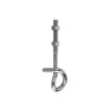 Sistemi Di Fissaggio- Gancio di sicurezza per altalene in ferro zincato con filetto metrico m12x250 mm.