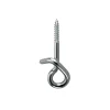 Sistemi Di Fissaggio- Gancio di sicurezza per altalene in ferro zincato filettto per legno 12x160 mm. 2 pz.