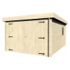 DÉCOR ET JARDIN Casette Da Giardino|Garage in legno da giardino decor et jardin "galan" in abete bianco nordico 349x481x224 cm