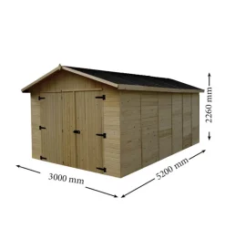 Clearance Garage in legno 