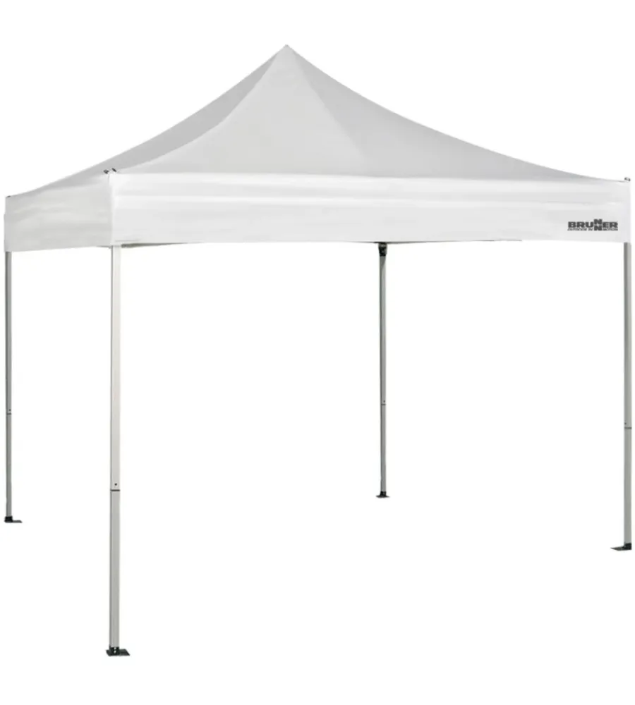 Brunner Campeggio|Gazebo da campeggio "zebo enjoy 2.0" in acciaio e poliestere bianco 3x3 m