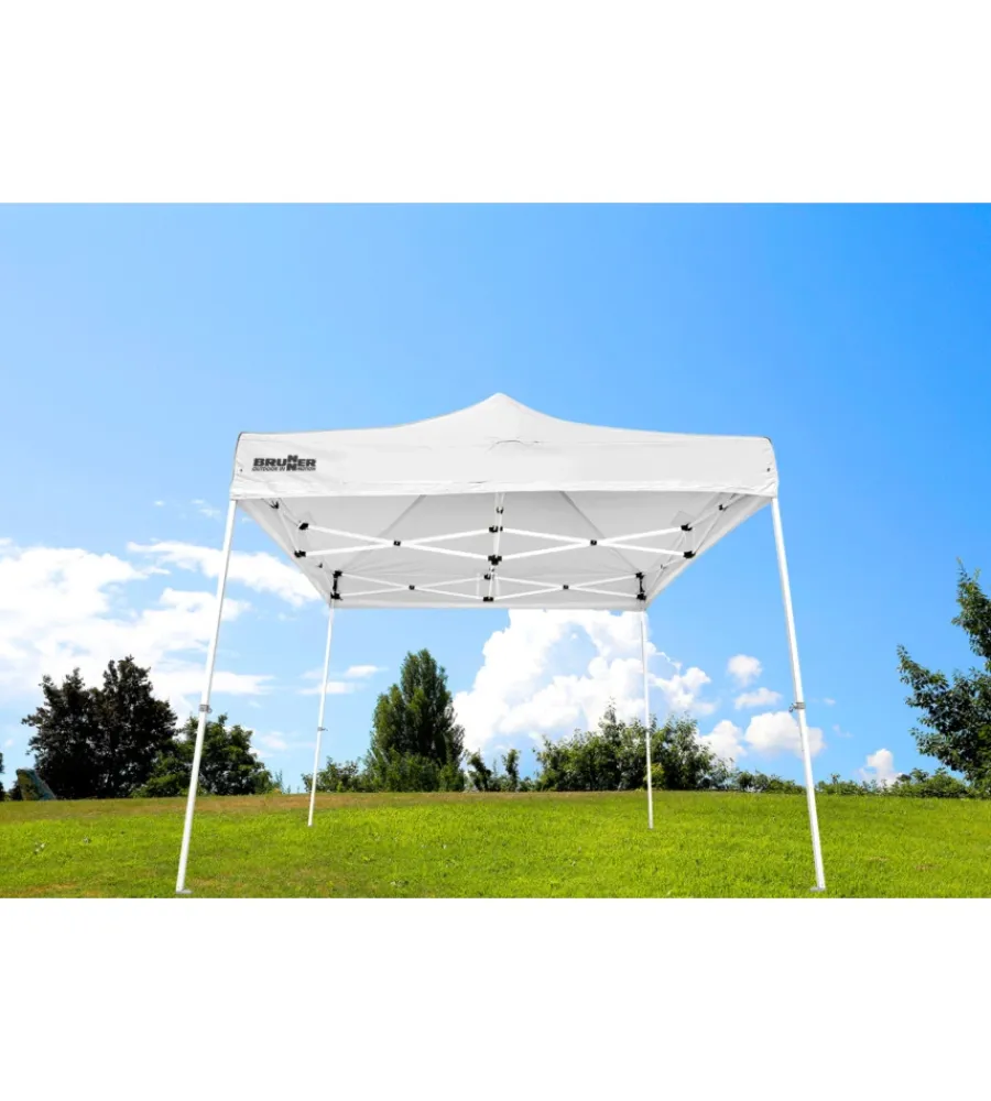 Brunner Campeggio|Gazebo da campeggio "zebo enjoy 2.0" in acciaio e poliestere bianco 3x3 m