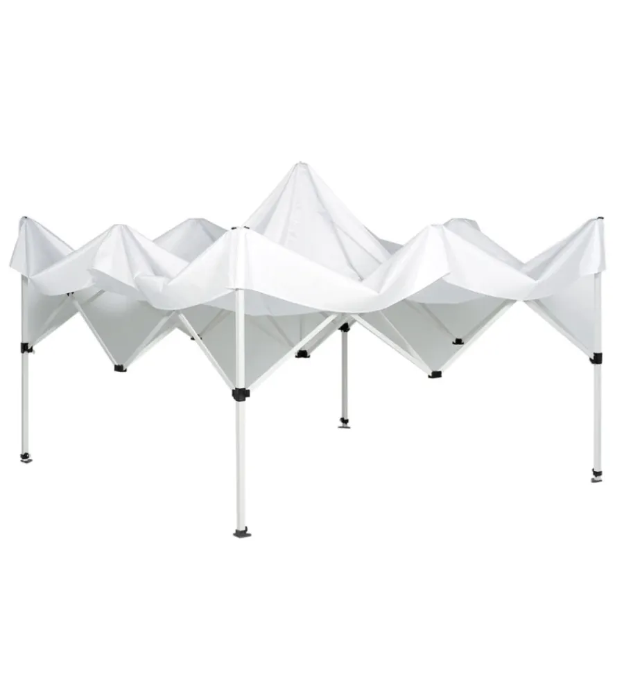 Brunner Campeggio|Gazebo da campeggio "zebo enjoy 2.0" in acciaio e poliestere bianco 3x3 m