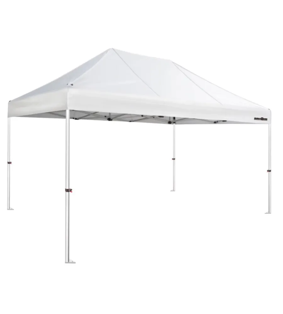 Campeggio-Brunner Gazebo da campeggio "zebo enjoy pro" in alluminio e poliestere bianco 3x4,5 m