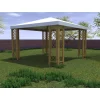 Coperture Per Esterno E Accessori- Gazebo da esterno "capri" con grigliati in legno, 300x300 cm