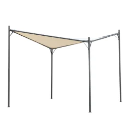 EuroGarden Coperture Per Esterno E Accessori|Gazebo da esterno "miami" in acciaio ecrù 3x3 m