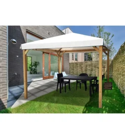 Coperture Per Esterno E Accessori|Gazebo da esterno "ischia" senza grigliati in legno, 360x360 cm