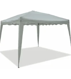 Coperture Per Esterno E Accessori- Gazebo da esterno pieghevole e impermeabile in alluminio color bianco, 3x3x2,60 metri