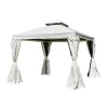 Coperture Per Esterno E Accessori- Gazebo da esterno quadrato solaria "nebraska" in alluminio ecru' 3x3 mt