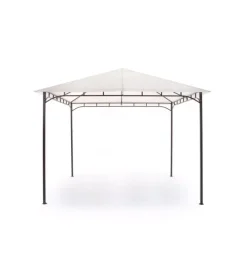 New Gazebo da esterno "rodi" in ferro e poliestere colore sabbia, 300x200x255 cm Coperture Per Esterno E Accessori