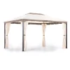 Coperture Per Esterno E Accessori|Gazebo da esterno "roma" in metallo verniciato colore ecru, 3x4 m