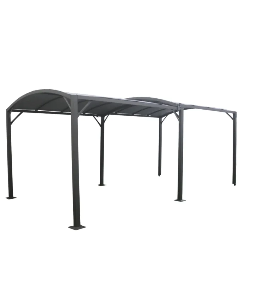 Coperture Per Esterno E Accessori|Gazebo estensibile riviera "carport deluxe" antracite 300x300/565x243 cm