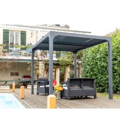 Hot Gazebo pergola bioclimatica autoportante da esterno in alluminio 2,4x3 m Coperture Per Esterno E Accessori