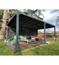 Hot Gazebo pergola bioclimatica autoportante da esterno in alluminio 5,98x3,60m Coperture Per Esterno E Accessori