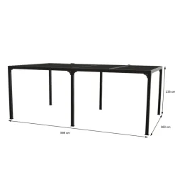 Hot Gazebo pergola bioclimatica autoportante da esterno in alluminio 5,98x3,60m Coperture Per Esterno E Accessori