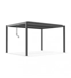 Coperture Per Esterno E Accessori|Gazebo pergola bioclimatica da esterno elica garden antracite in alluminio - 3x4 m