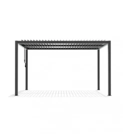 Coperture Per Esterno E Accessori|Gazebo pergola bioclimatica da esterno elica garden antracite in alluminio - 3x4 m
