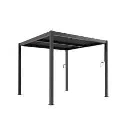 Sale Gazebo pergola bioclimatica da esterno elica garden antracite in alluminio - 4x4 m Coperture Per Esterno E Accessori
