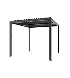 Sale Gazebo pergola bioclimatica da esterno elica garden antracite in alluminio - 4x4 m Coperture Per Esterno E Accessori