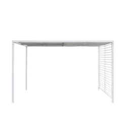 Coperture Per Esterno E Accessori- Gazebo pergola da esterno "bora" in ferro bianca, 3x3,6 metri