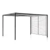 Coperture Per Esterno E Accessori|Gazebo pergola da esterno "bora" in ferro antracite, 3x3,6 metri