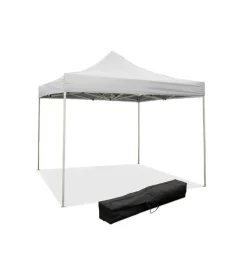 Coperture Per Esterno E Accessori- Gazebo richiudibile pieghevole riviera in tessuto impermeabile e anti uv bianco 2x2 m