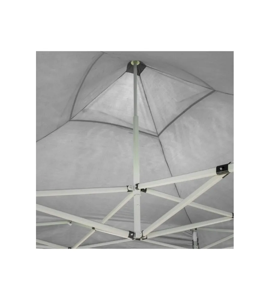 Coperture Per Esterno E Accessori- Gazebo richiudibile pieghevole riviera in tessuto impermeabile e anti uv bianco 2x2 m