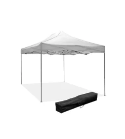Coperture Per Esterno E Accessori- Gazebo richiudibile pieghevole riviera in tessuto impermeabile e anti uv bianco 3x4,5 m