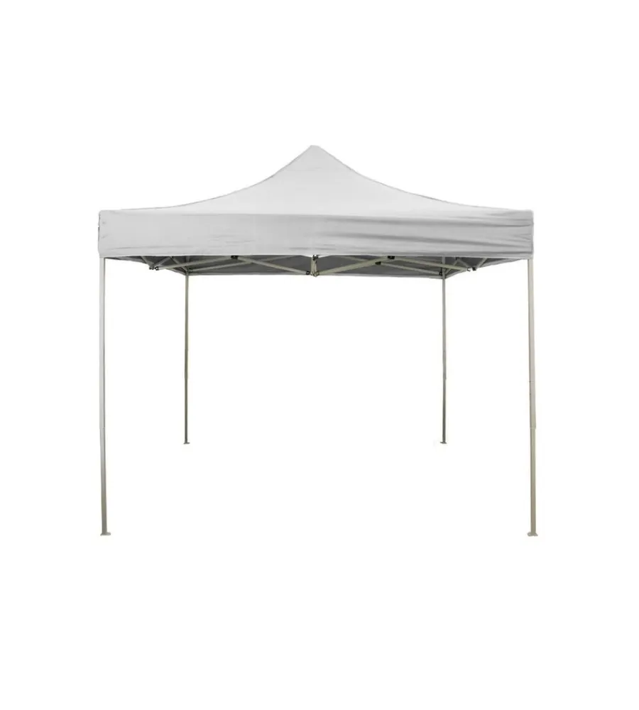 Coperture Per Esterno E Accessori- Gazebo richiudibile pieghevole riviera in tessuto impermeabile e anti uv bianco 3x4,5 m