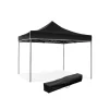 New Gazebo richiudibile pieghevole riviera in tessuto impermeabile e anti uv nero 3x3 m Coperture Per Esterno E Accessori