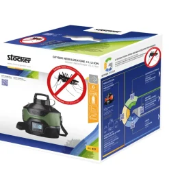 Attrezzatura Giardinaggio-Stocker Geyser nebulizzatore antizanzare a batteria 4l 5 bar 12v 2,5ah