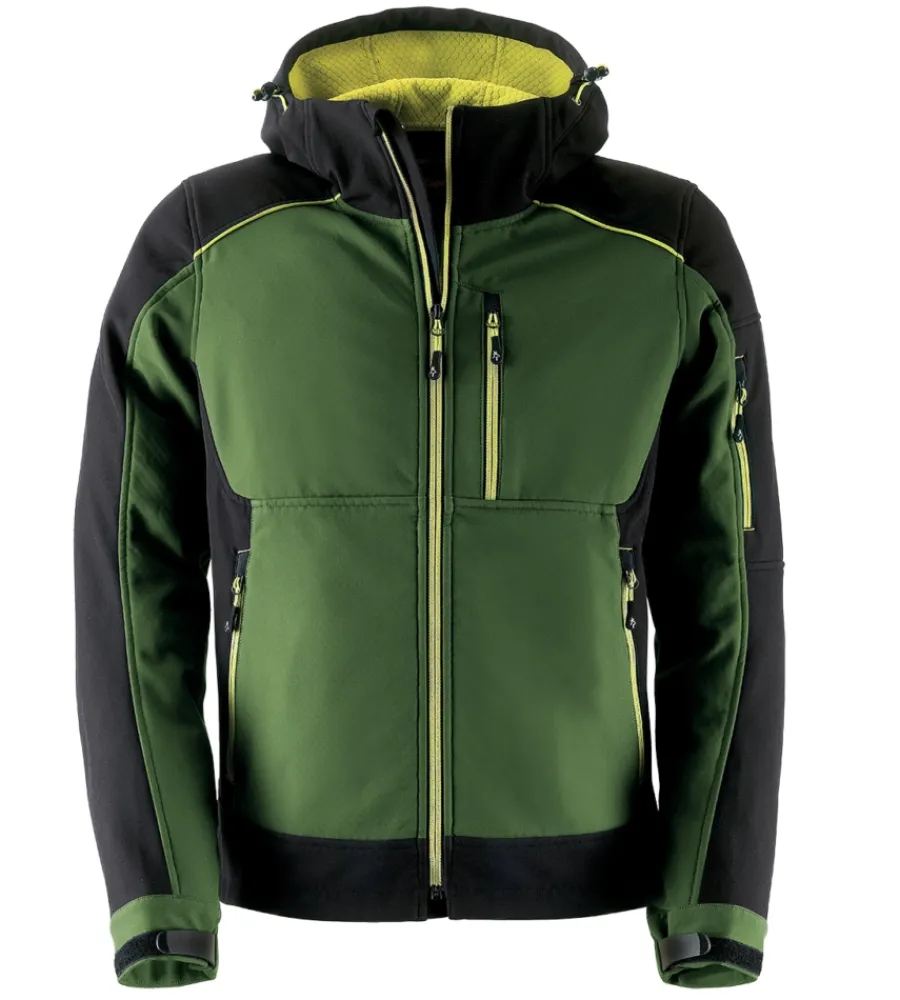 Giacche E Gilet|Giacche E Gilet-Kapriol Giacca da lavoro softshell dynamic verde/nero, tg xl -