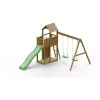 Giochi E Casette Bimbo-Fungoo Gioco per bambini da esterno in legno "boomer 3" con torretta con scivolo e altalena doppia, 431x302x270 cm