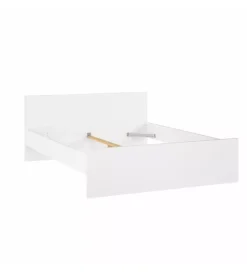 Letti E Comodini- Giroletto matrimoniale bianco lucido 160x200 cm