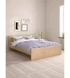 Letti E Comodini|Giroletto matrimoniale "naia" effetto quercia 160x200 cm