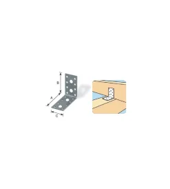 Outlet Giunto ad angolo inox 90 x 90 x 40 mm. Ferramenta Per Esterno