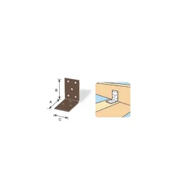 Online Giunto ad angolo plastificato 50 x 50 x 40 mm. Ferramenta Per Esterno