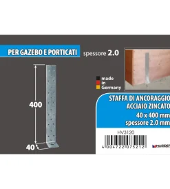 Ferramenta Per Esterno- Giunto per ancoraggio cemento 400 x 40 mm.