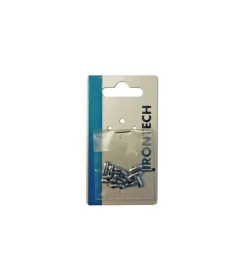 Sistemi Di Fissaggio- Giunzione a bastoncino per catenella a pallini da ø 3,6 mm. - nichelato - 10 pz.