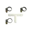Giunzione per tubi a "t" + 2 fascette - 16 mm = 5/8” Ferramenta Per Esterno