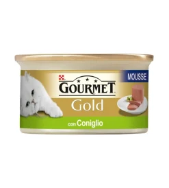 Alimenti Umido Gatto-Purina Gourmet gold mousse - alimento umido per gatto con coniglio.