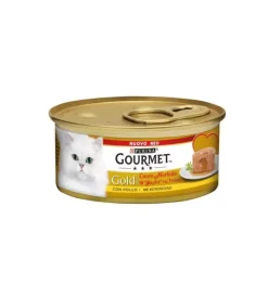 Alimenti Umido Gatto- Gourmet gold tortini con cuore morbido di pollo - 85 gr